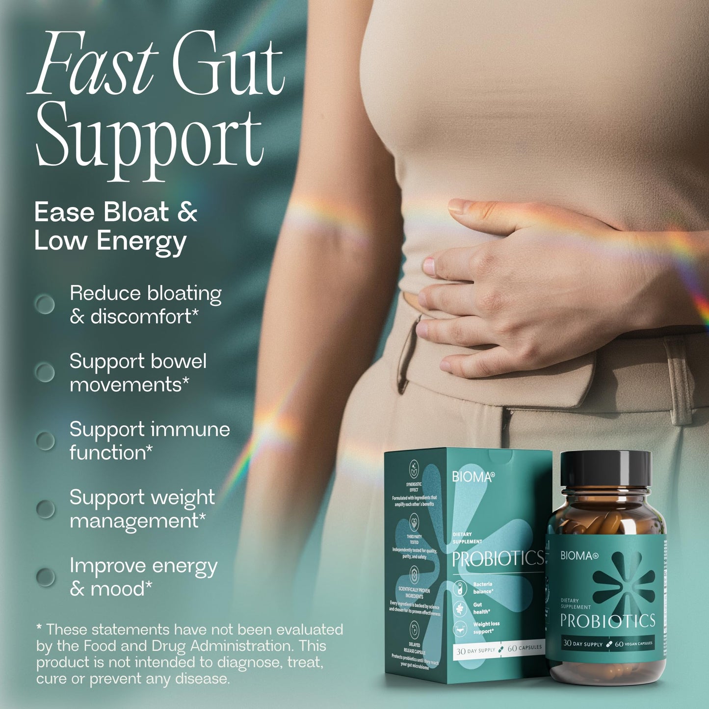 BIOMA Probiotics - Digestive Health Probiotic - Gut Support for Men & Women